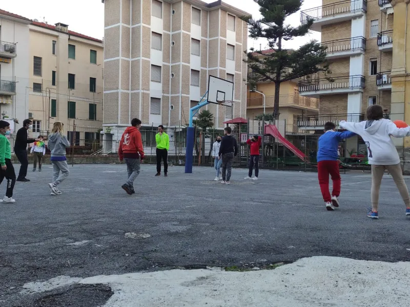 Il cortile dell'oratorio Don Bosco