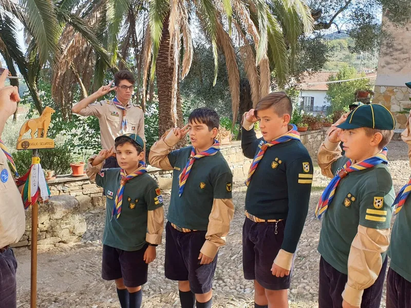 Il gruppo scout in uscita